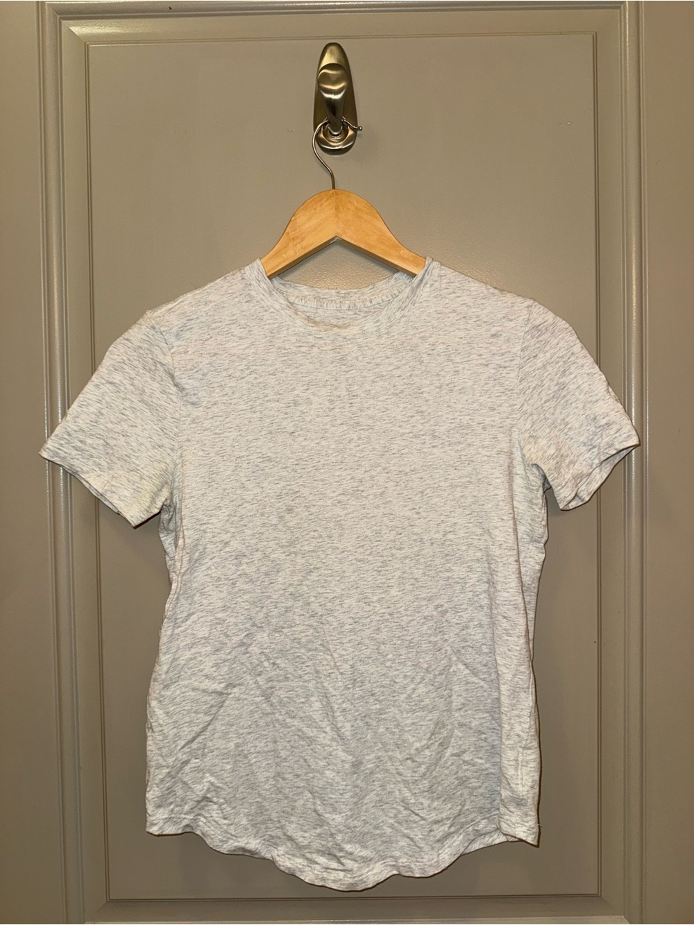 lululemon athletica Light Heather Gray Short Sleeve Crew Tee